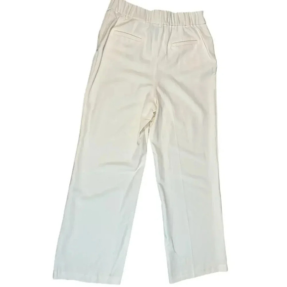 BCX NWT Off White Women's Wide Leg Pants Size Large Elastic Waist Small Flaw - Picture 8 of 10